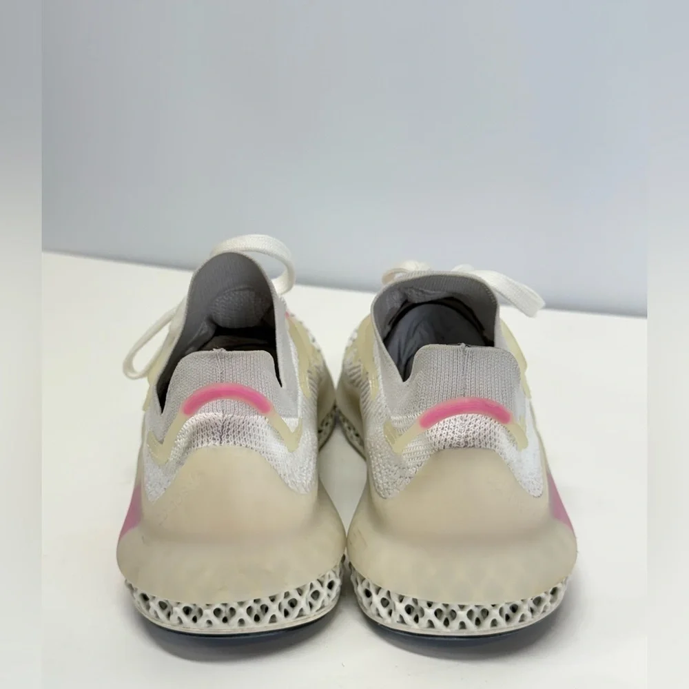 ADIDAS Men's White and pink 4D FUSIO CLOUD running sneakers size 9.5 - Picture 7 of 13